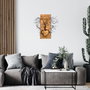 Wallity Old Love - Escultura de Pared en Negro y Nogal